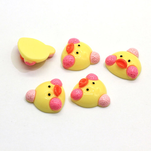 Molto molto adorabile Yellow Little Duck Head Cabochons Flatback Animal Head Slime Charms Flatback Hair Bow Center Craft Abbellire