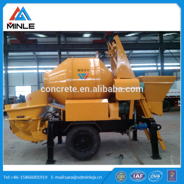 Diesel Mobile Portable Concrete Mixer with Pump, Concrete Pump with Mixer, Concrete Mixer Pump Minle Machinery