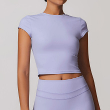 Nylon Elastane Women's Sport Baby Tee Tshirts