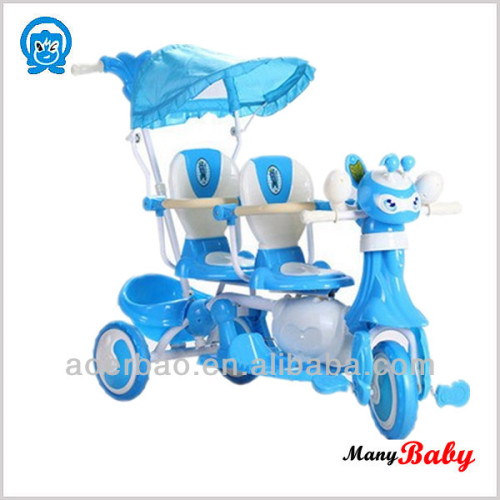 2015 Hotsale baby twins tricycle,baby tricycle ride on toys car supplier,two seat baby tricycle,kids toys car,kids ride on car