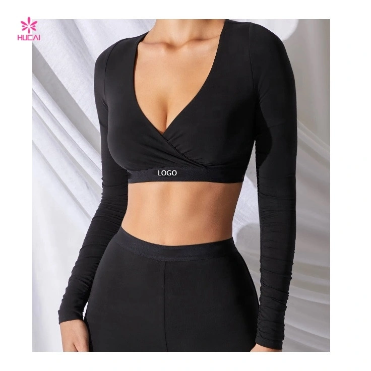 Latest Women Hot Sexy Long Sleeve Casual Slim Short Crop Tops