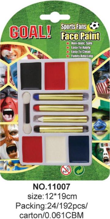 high quality face paint with blister card packaging fans' face paint