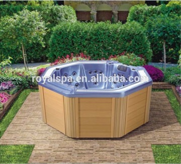 63 JETS overflow hot tub outdoor spa with CE SAA ROHS