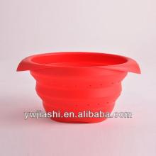 FDA&LFGB grade Silicone folding basket for fruit,vegetable basket