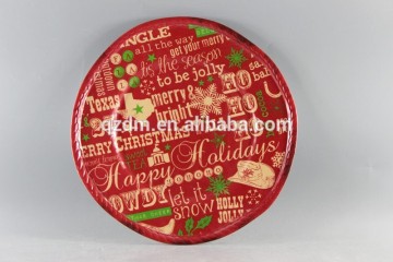 Xmas Design Melamine Irregular Shape Dinner Plate Christmas Plate