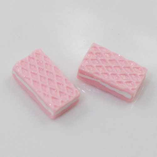 100pcs/bag Flat back Sandwich Cookies Shaped Resin Cabochon For Handmade Craftwork Decor Beads Charms Phone Shell Decor