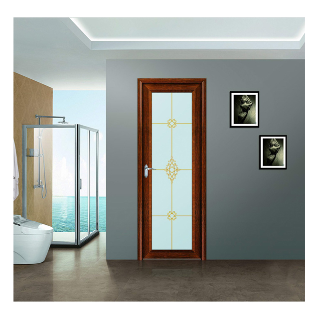 Modern aluminum double glass double bedroom doors design