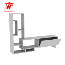 White Furniture Wooden TV Stand Wall Units Designs