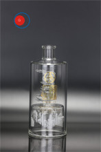 Antique Craft Cylinder Shape Dragon Liquor Glass bottle