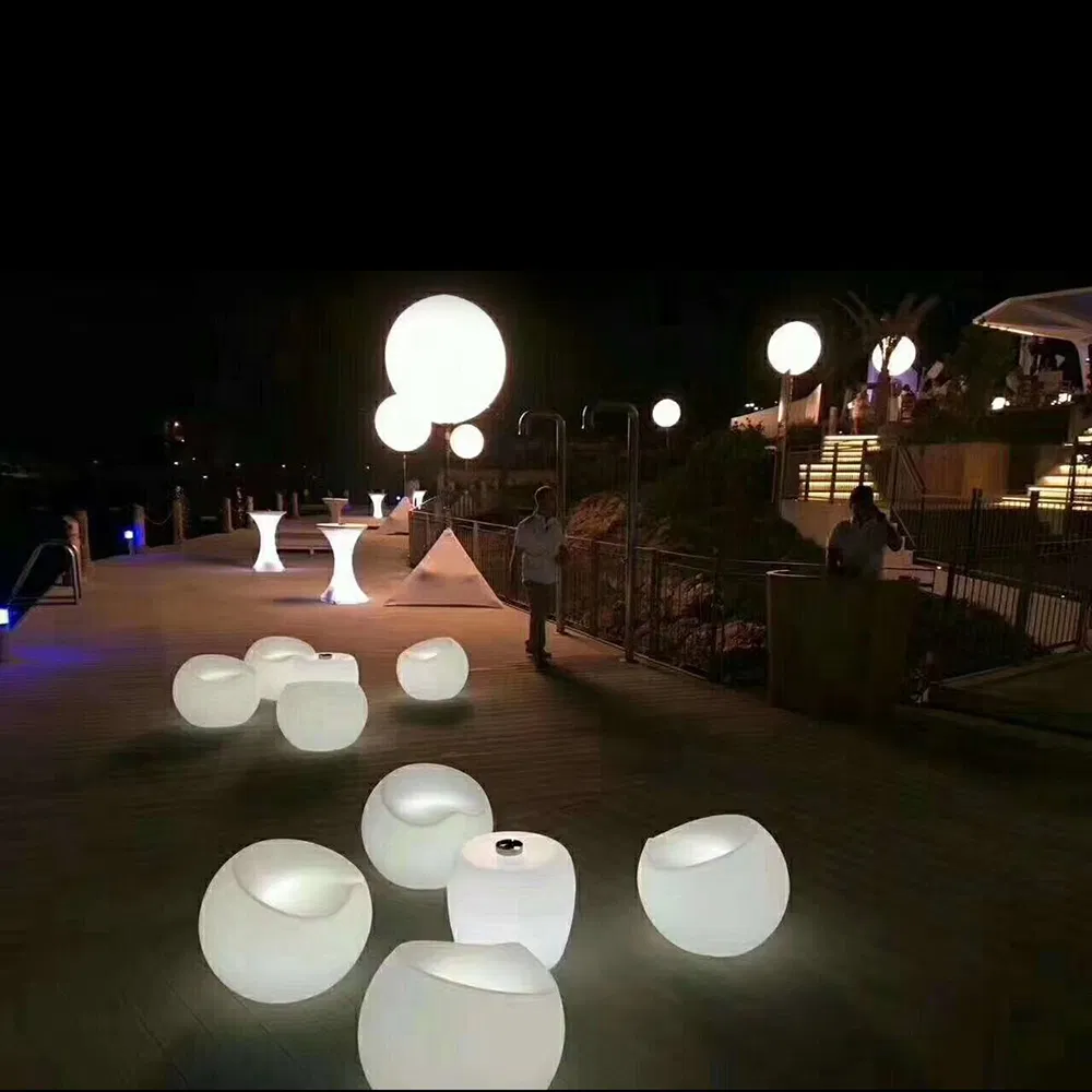 Modern LED Light-up Round Chair and Table Set