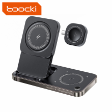 Toocki 3-in-1 Foldable 15W Wireless Charger Station for Phone, Earphone, and Watch