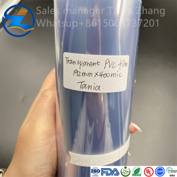 Película de PVC transparente de 400mic para envases de drogas