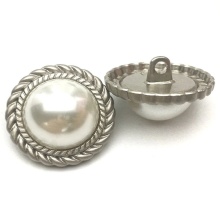 Wholesale metal buttons pearl round decorative buttons