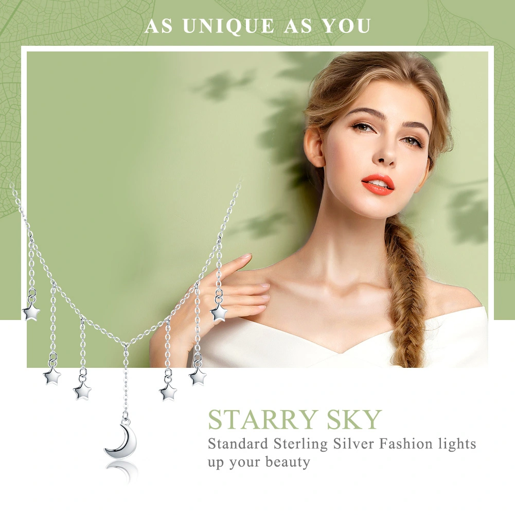 Fashion Silver Jewelry Starry Sky 925 Sterling Silver Necklace