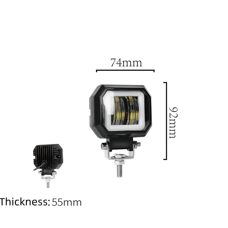 20W LED Work Light With Angel Eye Halo Ring 3inch  LED Work Lights Bar Spot Pods Driving Fog Lamp  Offroad ATV 4WD