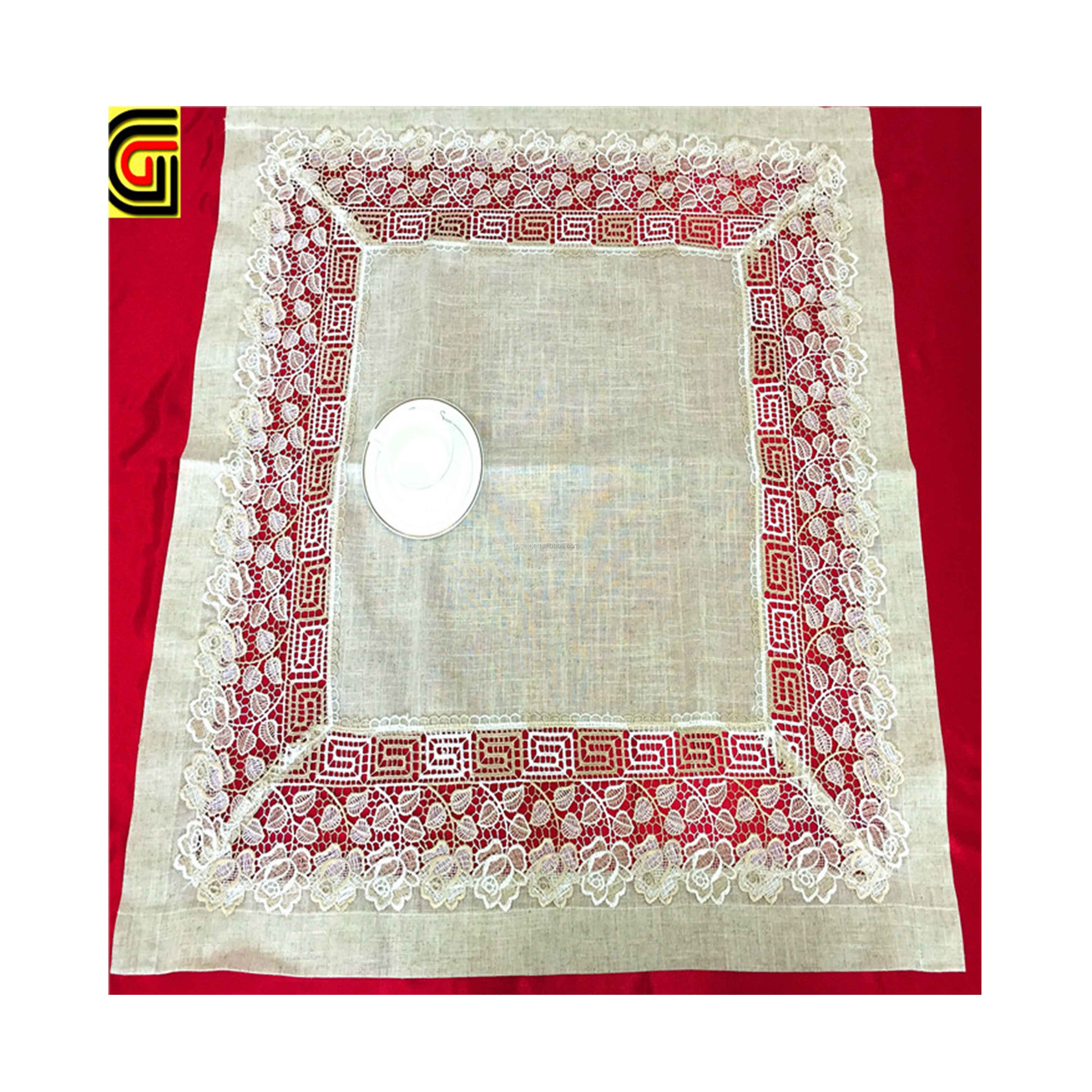 lace square linen look table cloth_tablecloth