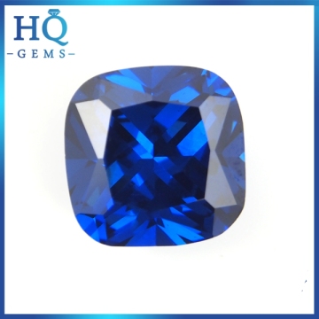 Cushion Shape Synthetic Blue Sapphire Cubic Zirconia