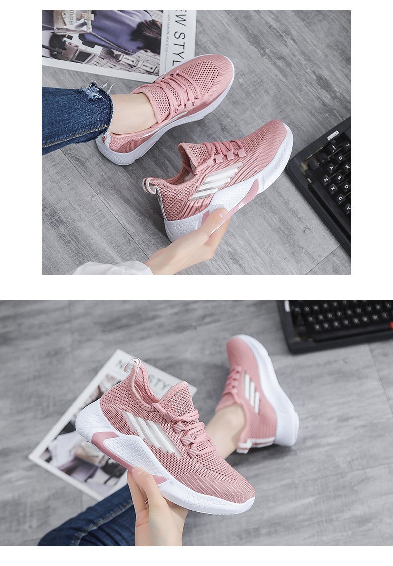 Amazon Hot Sell Women Shoes Fashion Trend Casual Shoes 2021 Summer New Style Flying Woven Breathable Fashion Sports Shoes