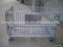 Foldable wire collapsible mesh container