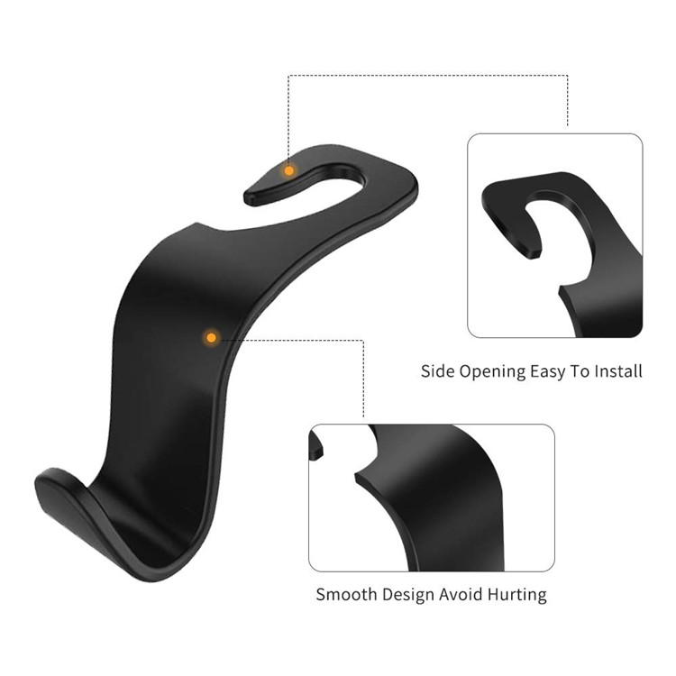 Multifunctional Universal Plastic Back Seat Headrest Car Hooks Hanger for Bag Car Accessories Portable Car Hook