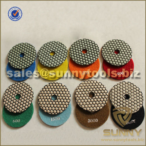 3" 4" 5" 6" Diamond Granite dry polishing pads