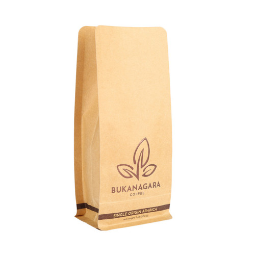 Bolsa de válvula de café de papel compostable 16oz