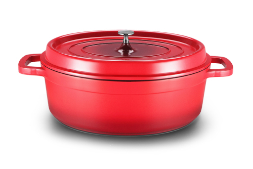 Heißer Verkauf Französisch Aluminium Druckguss Oval Casserole