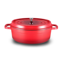 Heißer Verkauf Französisch Aluminium Druckguss Oval Casserole