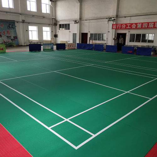 Indoor badmintonbaan PVC sportvloeren