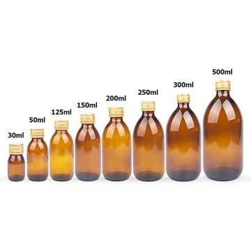 Amber Syrup Glass Bottle Oral Liquid Vials