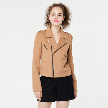 Autumn and Winter Long Sleeve Women Woolen Blazer