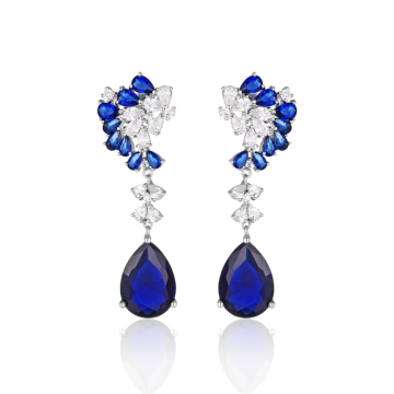 Fashion Jewelry Blue Stone Elegant Drop Earrings