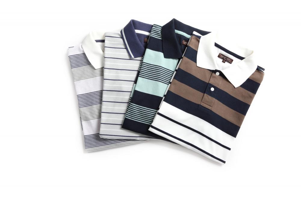 MEN'S YARN DYE RIB COLLAR GOLFERS