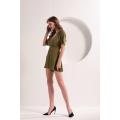 Damen Olive Color Kurzarm Strampler