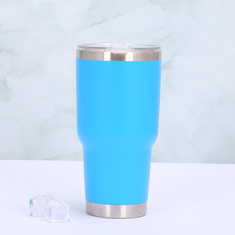 30oz cup  Bing Ba Beer Steins 304 stainless Steel Color Thermos Cup Gift Customized Plastic Spray  Wholesale