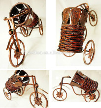 Iron rattan wine bottle holders,rattan wine bottle holders