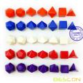 Bescon Blank Polyhedral RPG Dice 35pcs Assorted Colors Set, Solid Colors in Complete Set of 7, One Set for Each Color, DIY Dice