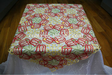 hand made christmas embroidered tablecloth