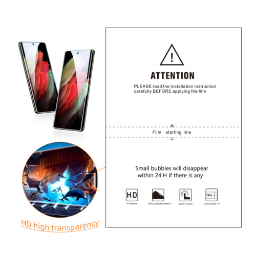 Mobiltelefon HD Clear Hydrogel Screen Protector