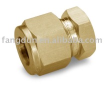 brass end cap,double ferrule tube fitting ,brass compression fitting