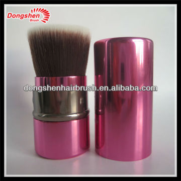 Retractable kabuki brush,Flat top kabuki brush,Pink kabuki brush free samples