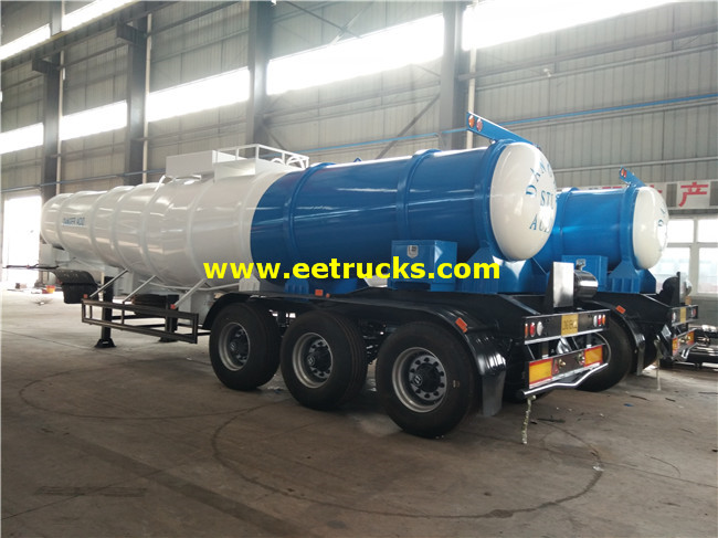 19000 Litres V Shape H2SO4 Trailer Tanks