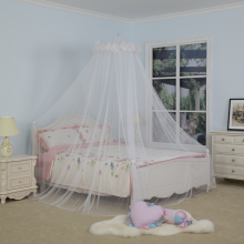 Bed Canopy Hanging White Feather Umbrella Mosquito Net