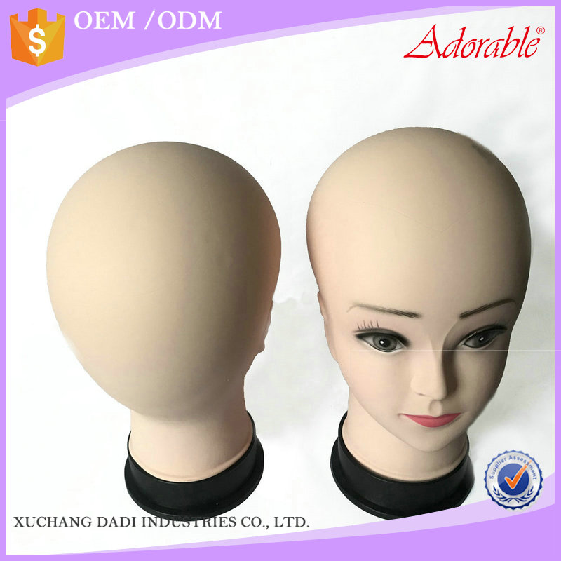 cheap factory female wig display mannequin head bald wig without hair,training head for white women has make up