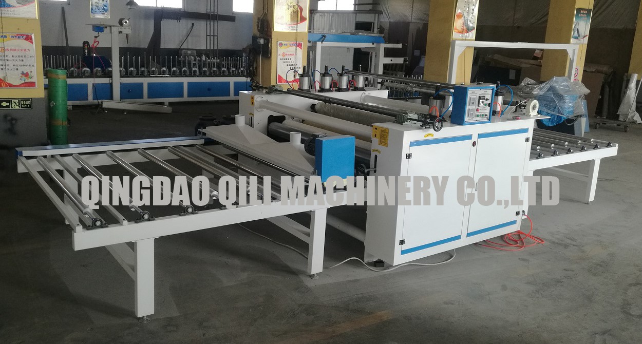 Press paper/pvc film/HPL sheet/aluminum foil on flat MDF Plywood particle board laminating machine