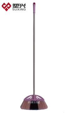 Sweeping broom with metal handle