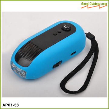 Outdoor Emergency Hand Crank Flashlight With Redio