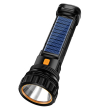 Rechargeable USB/Solar Flashlight: Bright Tactical Torch for Camping and Outdoors