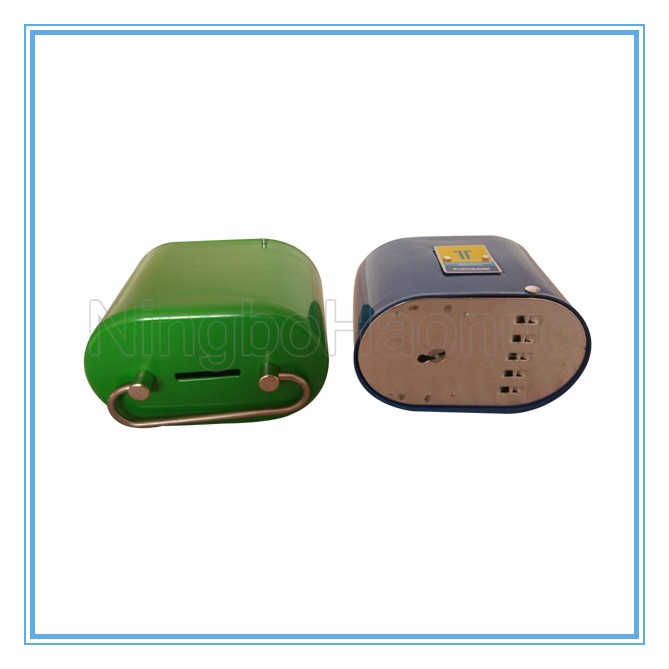 Custom Metal Lock Coin Bank With Key