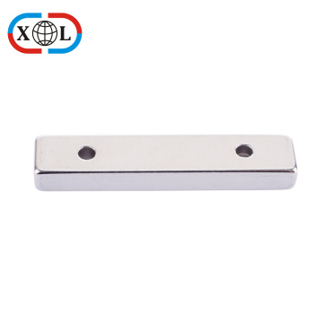 Block shape NI coating countersunk neodymium magnet